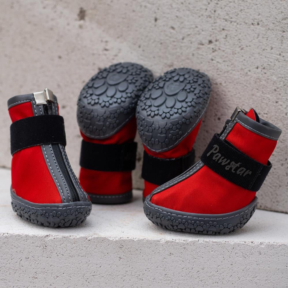 Pawstar Kırmızı Su Geçirmez Köpek Ayakkabısı