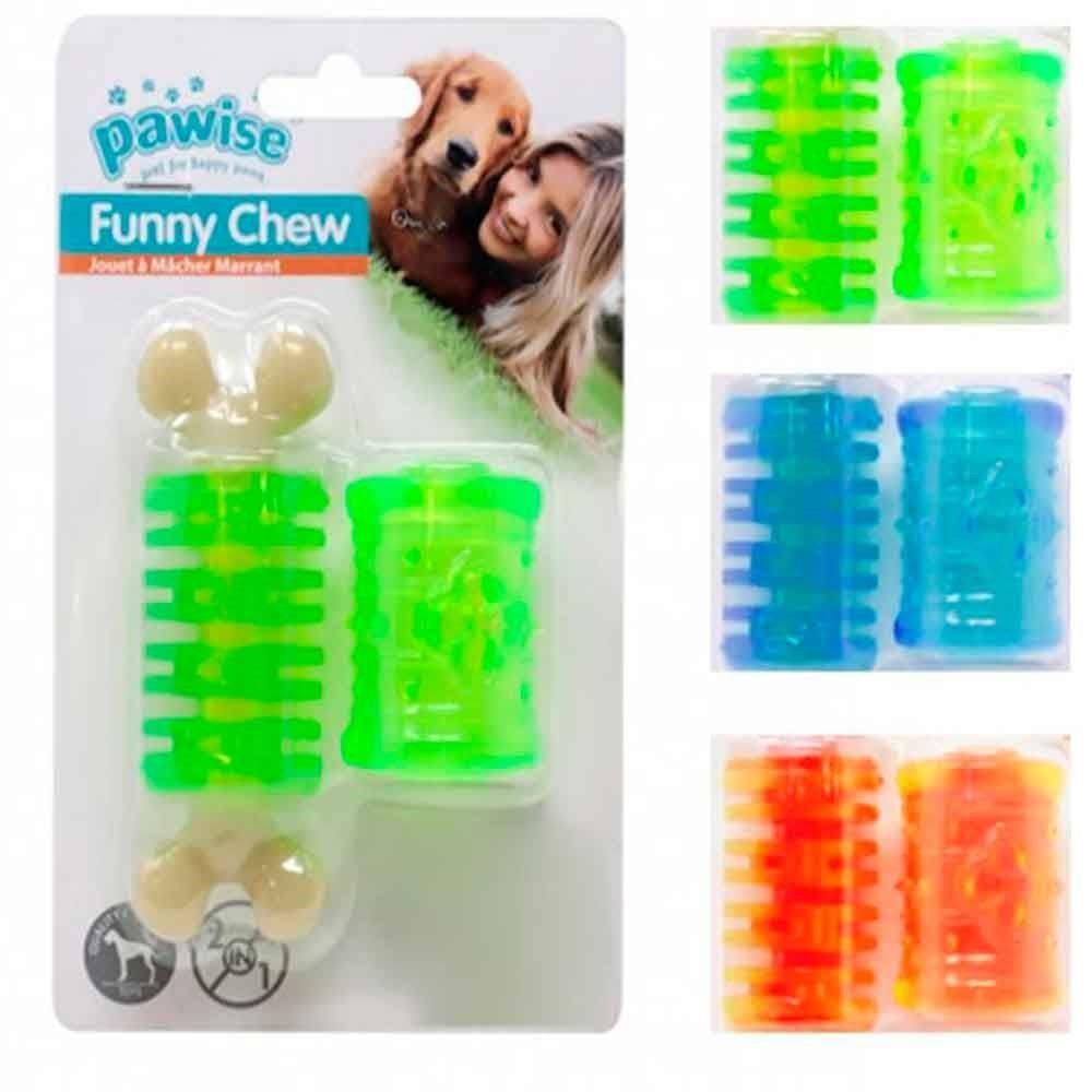 Pawise Funny Chew 2 in 1 Ödül Hazneli Kauçuk Köpek Oyuncağı 15 cm (1 Adet)