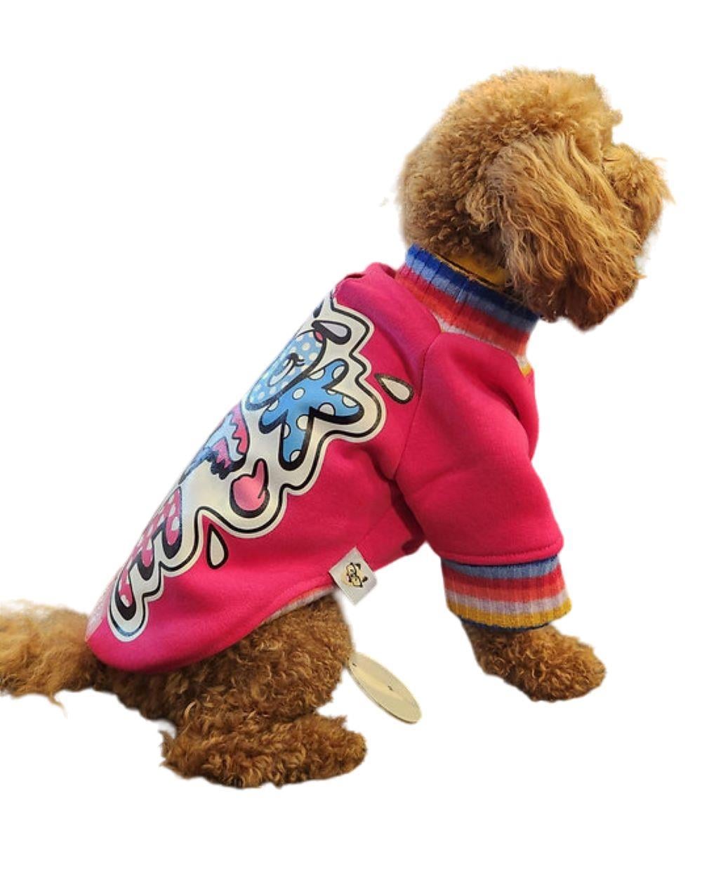 Look at me içi Polarlı Pembe Köpek Sweatshirtü (6,5 kg-13 kg arasına uygun bedenlerde)