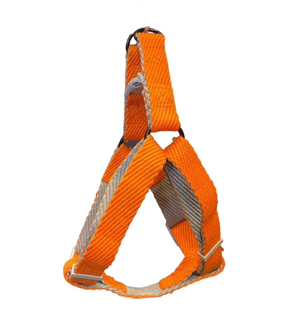 Turuncu Koton Küçük Irk Köpek Göğüs Tasması (Göğüs: 40 cm x 60 cm)