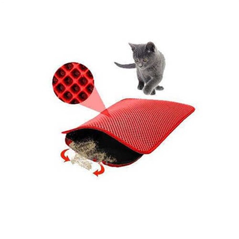 Elekli Kedi Tuvalet Paspası Kırmızı 60 x 45 cm
