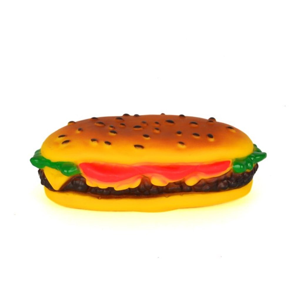 Sesli Hamburger Köpek Oyuncağı Elips 13 cm
