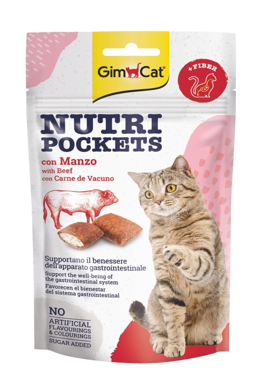 Gimcat Nutri Pockets 60 gr Biftekli ve Maltlı Kedi Ödülü