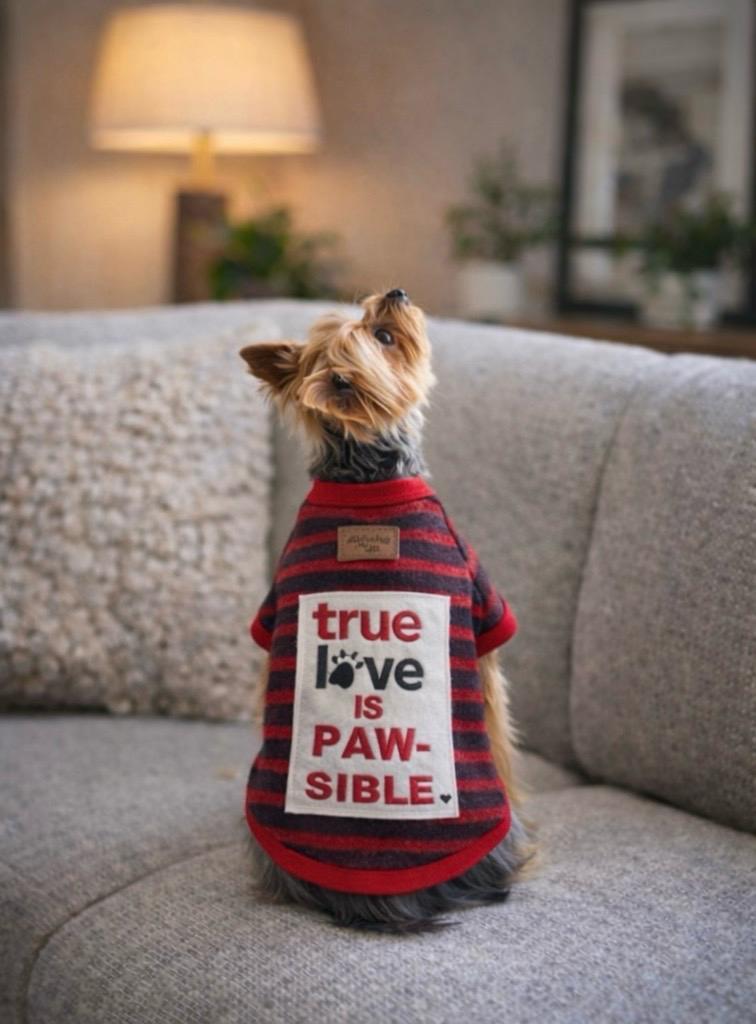 Alphadog Red True Love Küçük Irk Köpek Kazağı