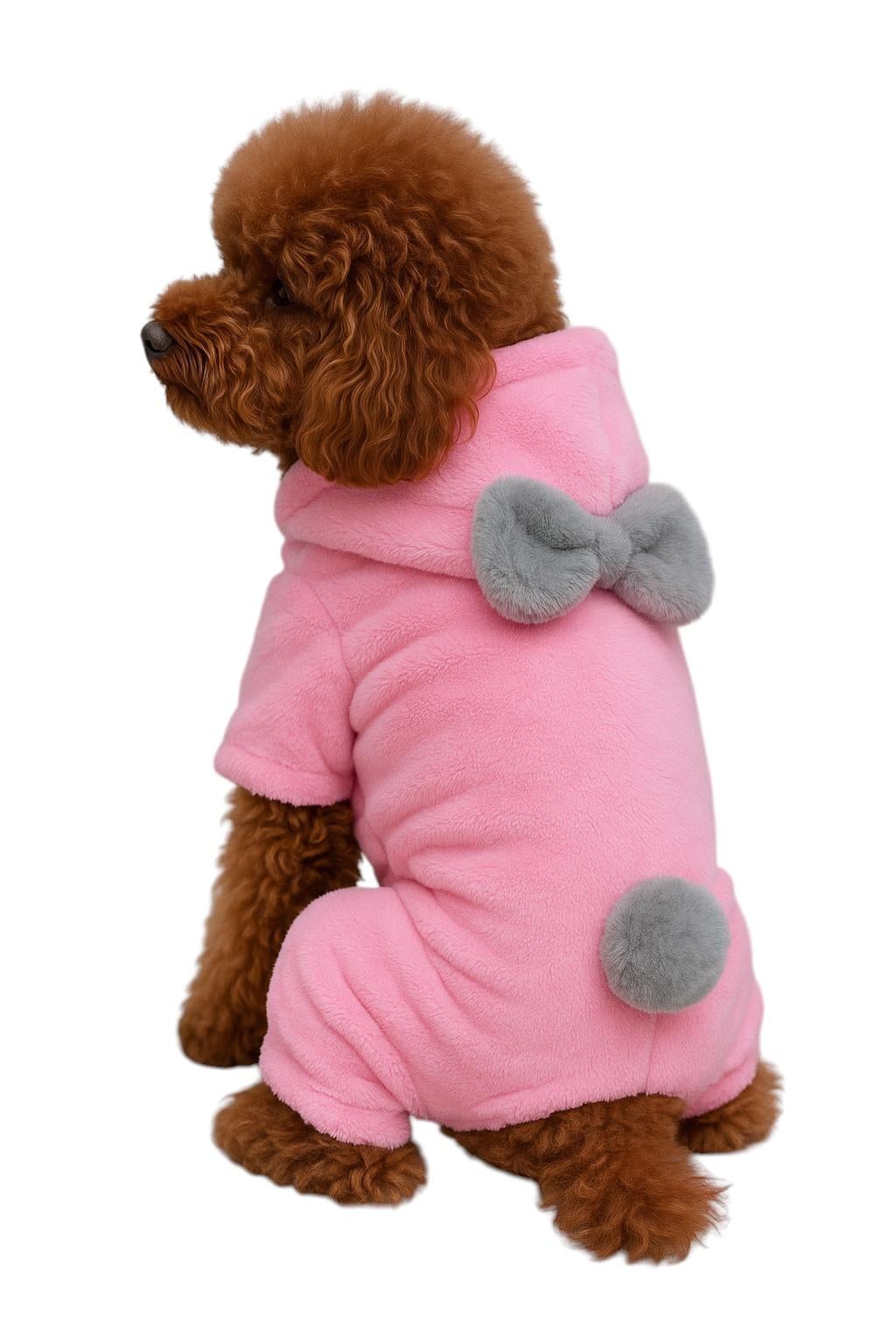 Gedyco Teidi Pembe Peluş Küçük Irk Köpek Tulumu