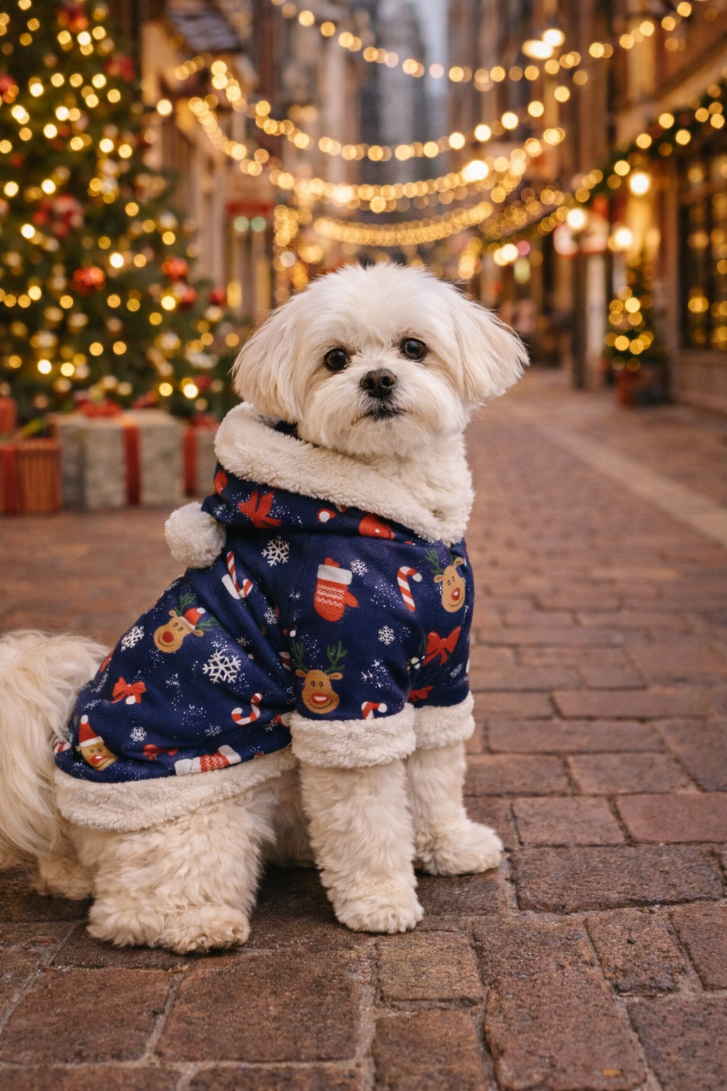 Miniş Xmas Deer Küçük-Orta Irk Köpek Yılbaşı Sweatshirtü