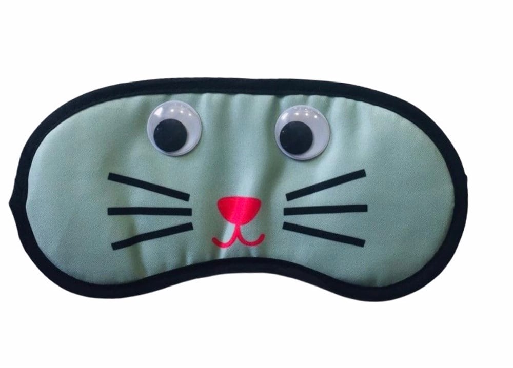 Yeşil Kedicik Uyku Maskesi