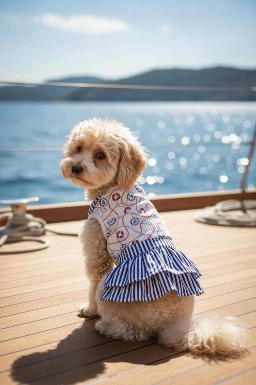 Gedyco Navy Blue Küçük Irk Köpek Elbisesi