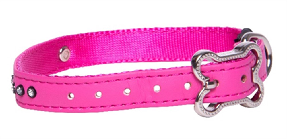 Rogz Luna Pembe Deri Boyun Tasması M 28 - 36 cm