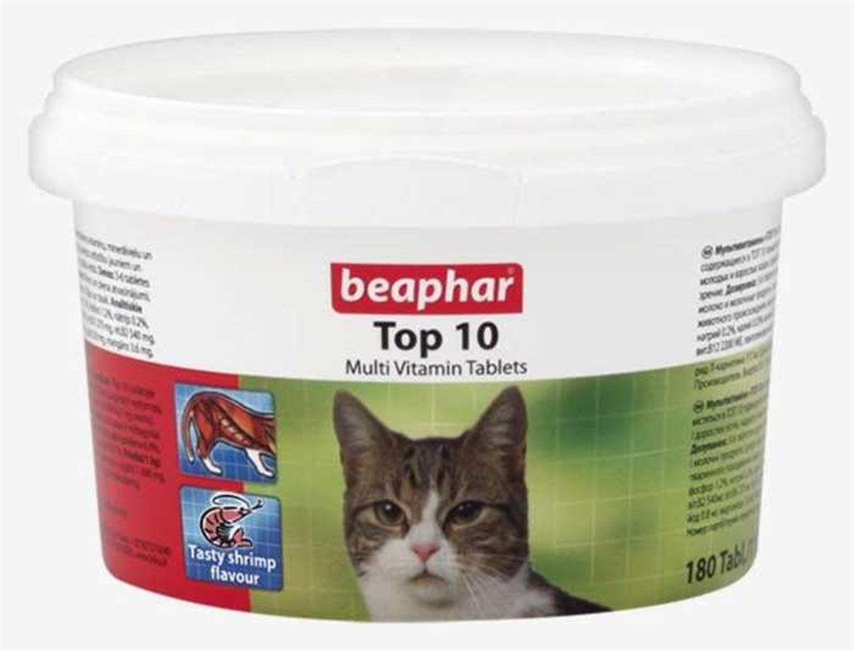 Beaphar Top 10 Kedi Multivitamin Tableti 180 Adet
