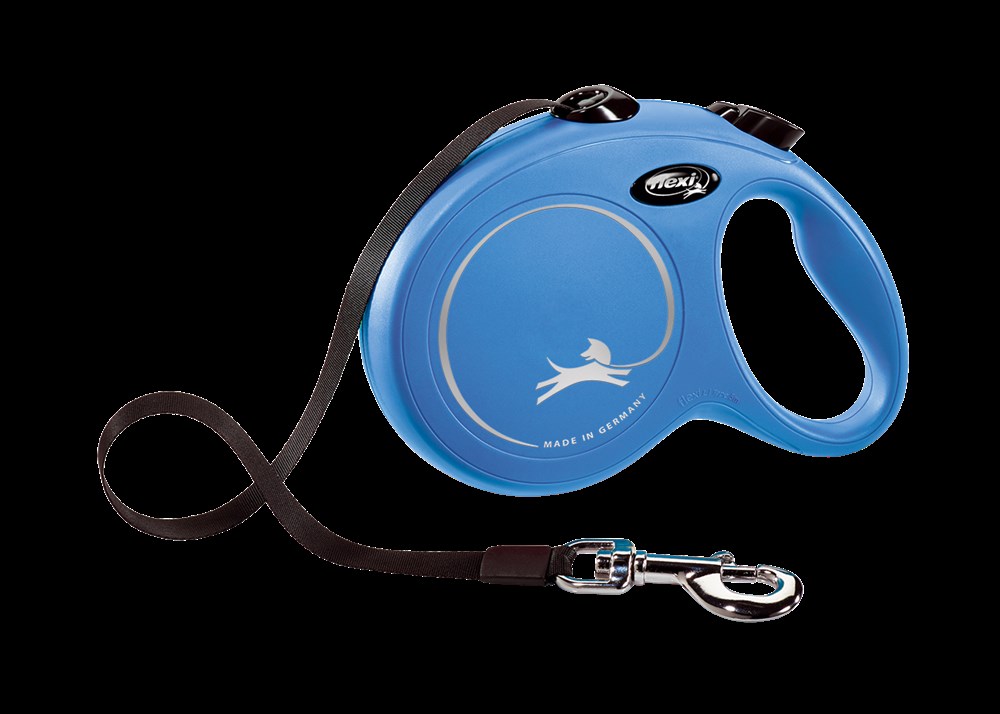 Flexi New Classic Mavi Otomatik Şerit Gezdirme Tasması L 5 m Max 50 kg