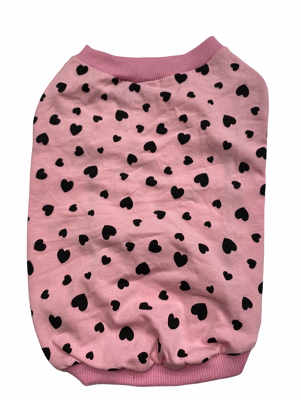 Siyah Kalpli Pespembe T-shirt