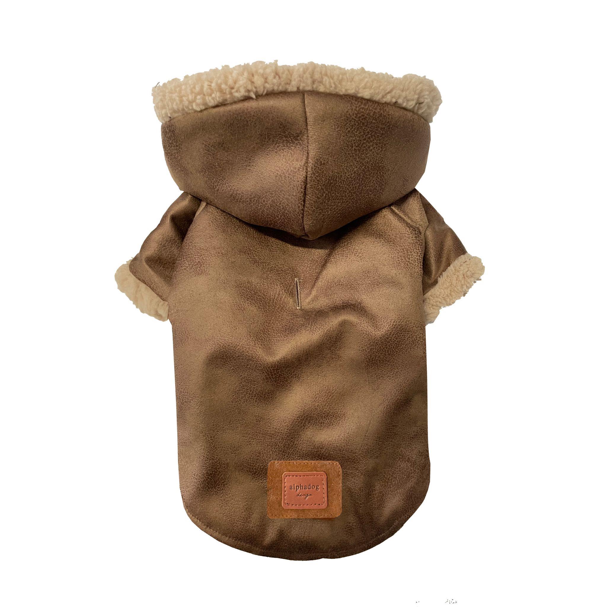Alphadog Camel Coat Süet Küçük Irk Köpek Kabanı