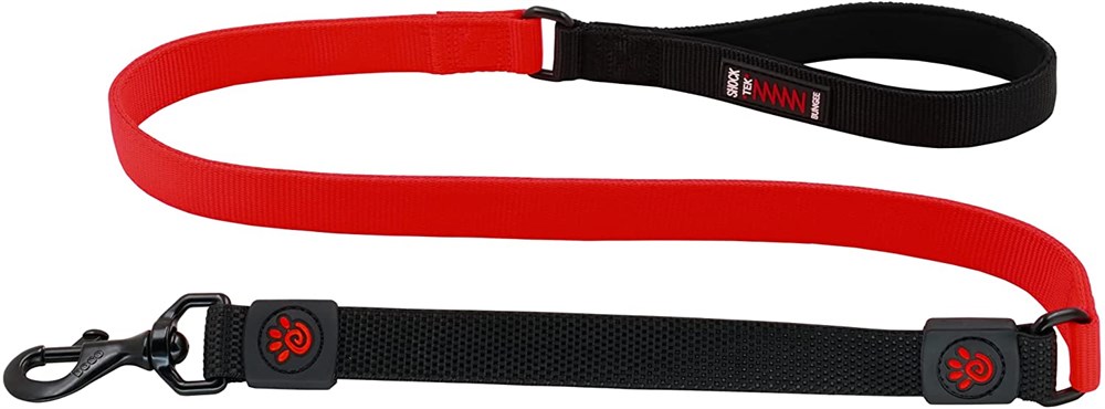 Doco Bungee Şok Emici Çift Katmanlı Köpek Gezdirme Kayışı 3 cm x 120 cm Red L/XL