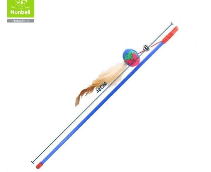 Nunbell Tüylü Toplar Kedi Oltası 48 cm (1 Adet)