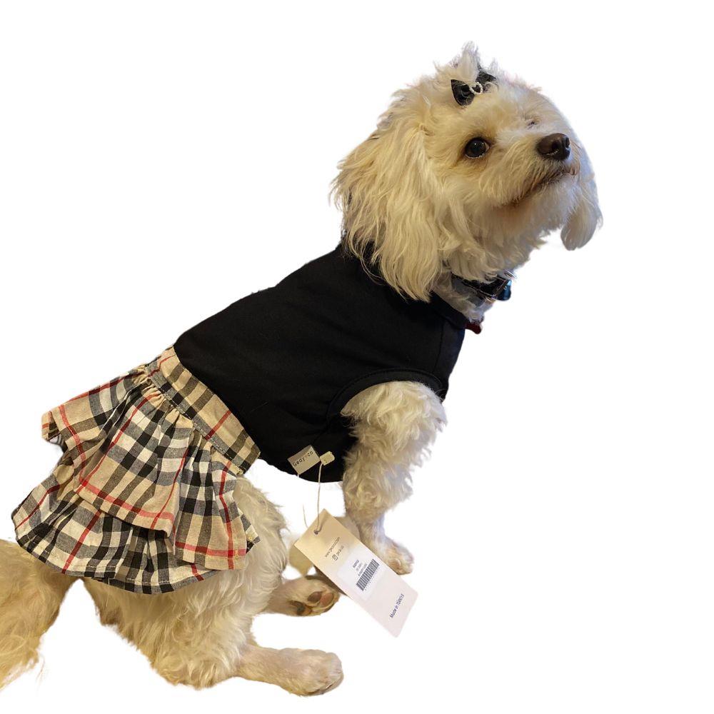 Gedyco Burberry Küçük Irk Köpek Elbisesi