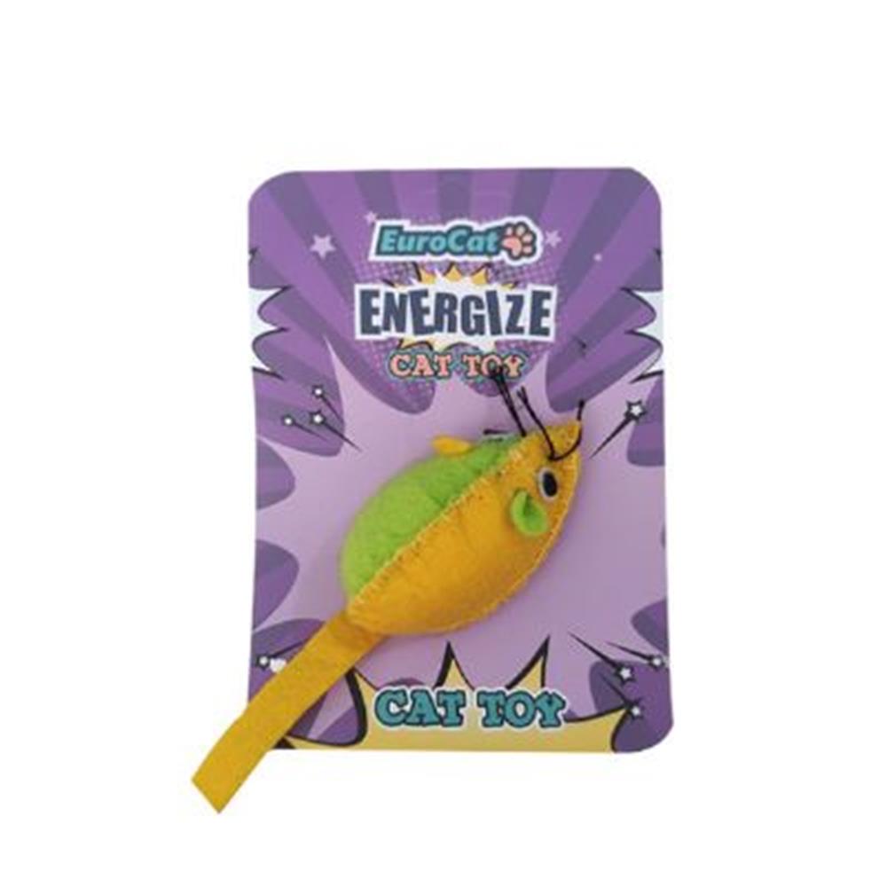 Catnipli Hışırtılı Tombik Keçe Fare Kedi Oyuncağı 13 cm