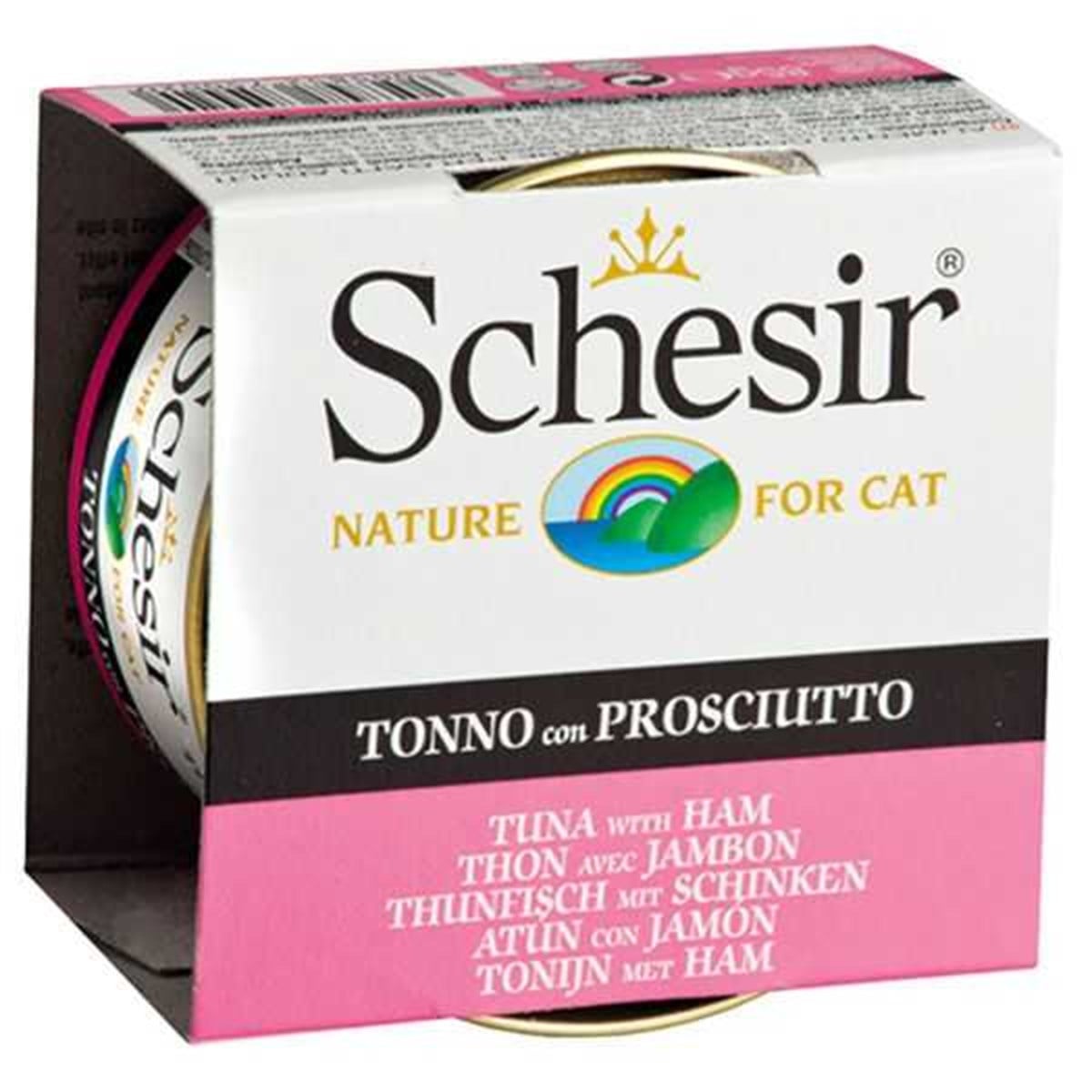 Schesir Jel İçinde Ton Balıklı-Jambonlu 85 gr Konserve Kedi Maması