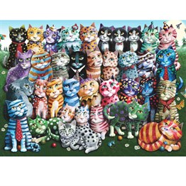 Kedi Aile Toplantısı Puzzle 1000 Parça