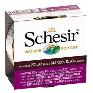 Schesir Tavuk-Sığır Etli 85 gr Konserve Kedi Maması