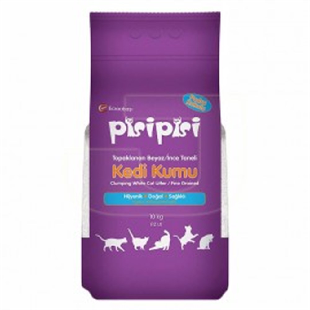Pisi Pisi 10 Kg Pudra Taneli İnce Taneli Kedi Kumu