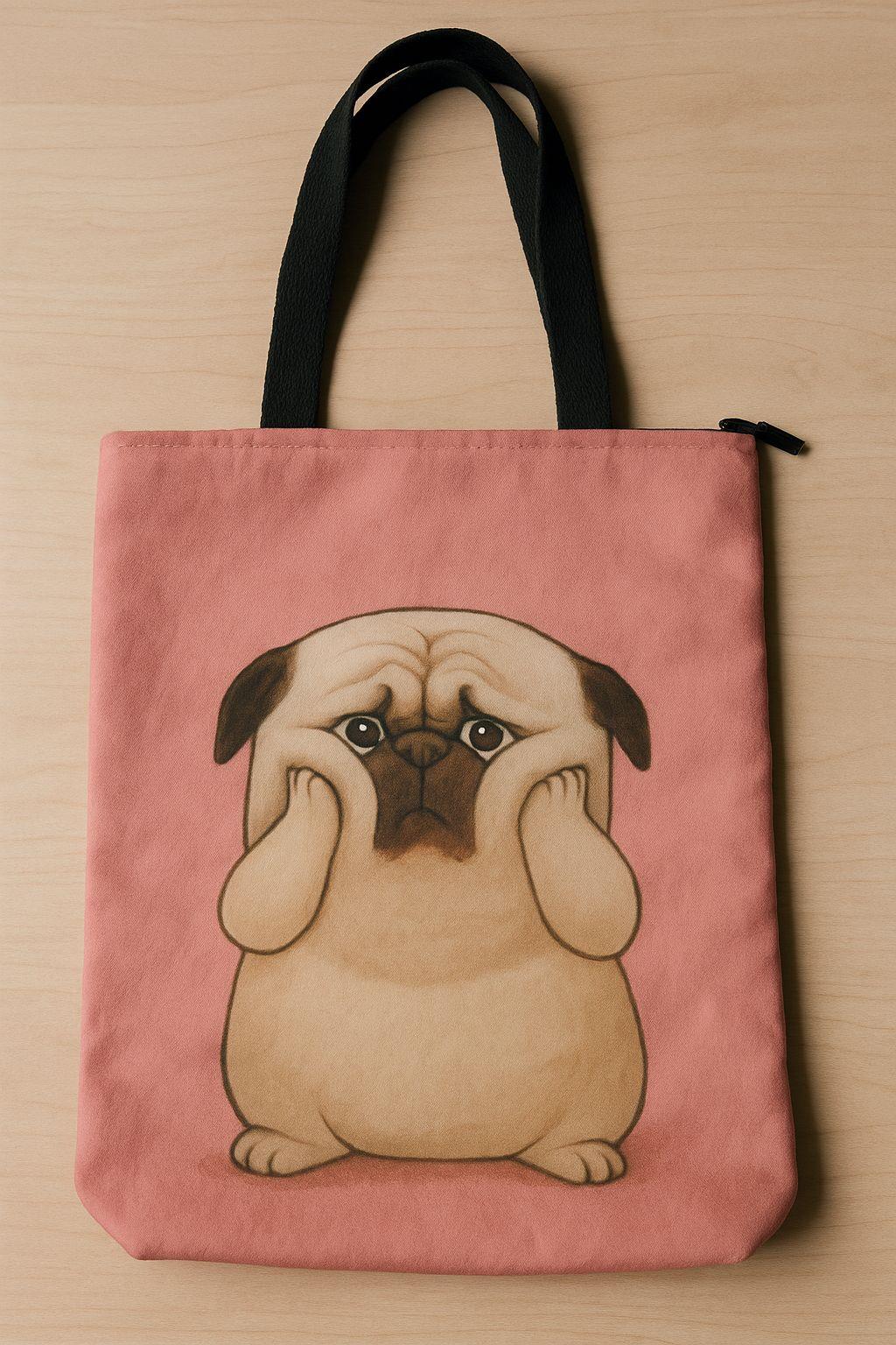 Tonton Köpek Tasarımlı Omuz Çantası 34 x 40 cm