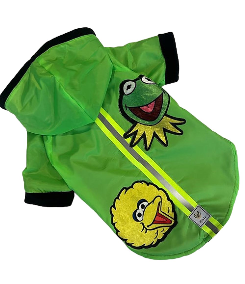 Muppets Neon Green Köpek Yağmurluğu (6,5 kg - 14 kg arası köpeklere uygun bedenlerdedir)