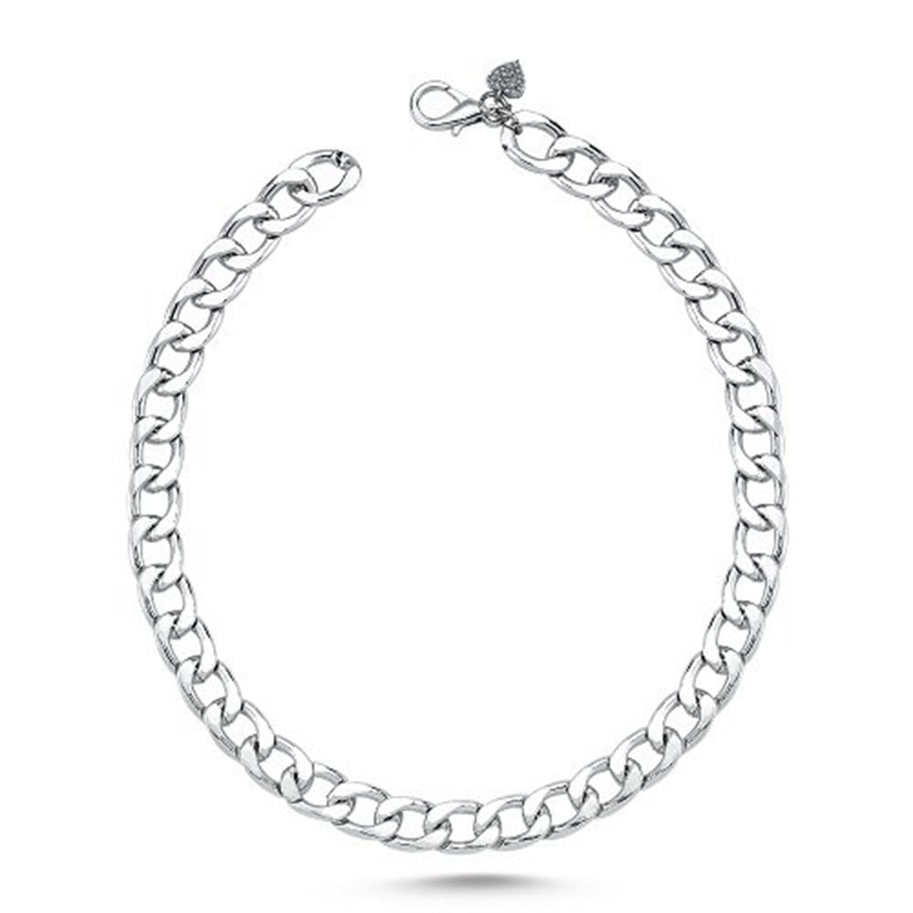 Dali's Kedi ve Köpek için Silver Zincir Kolye