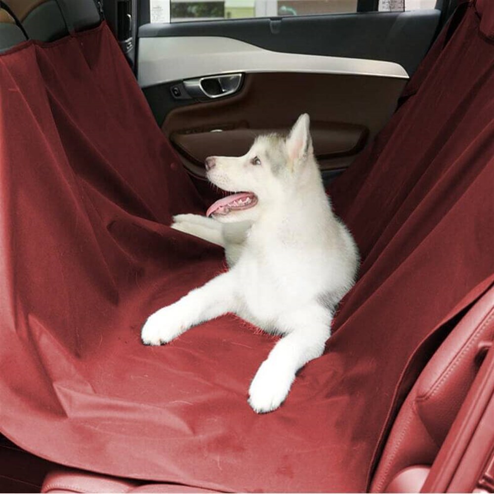 Köpek için Araç Arka Koltuk Örtüsü Kırmızı 120 x 150 cm