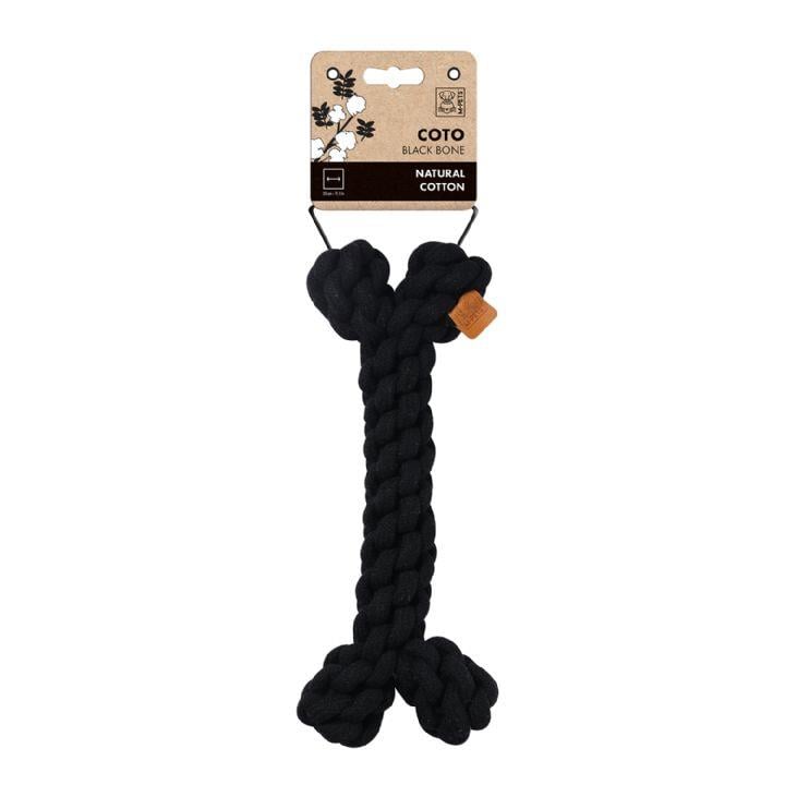 M-Pets Coto Siyah Bone Örgü Halat Köpek Oyuncağı 19 cm