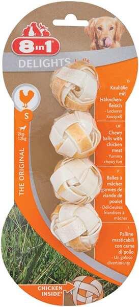 8 in 1 Delights Balls Tavuklu Çiğneme Topu 4 Adet XS