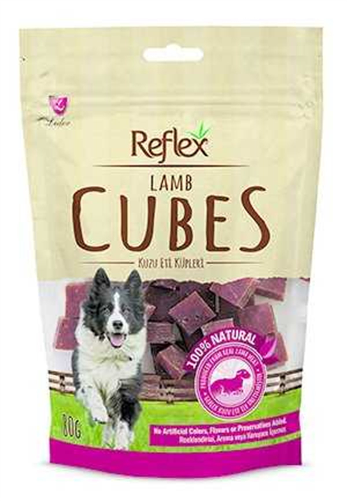 Reflex Lamb Cube Kuzu Küp Doğal Köpek Ödülü 80 gr