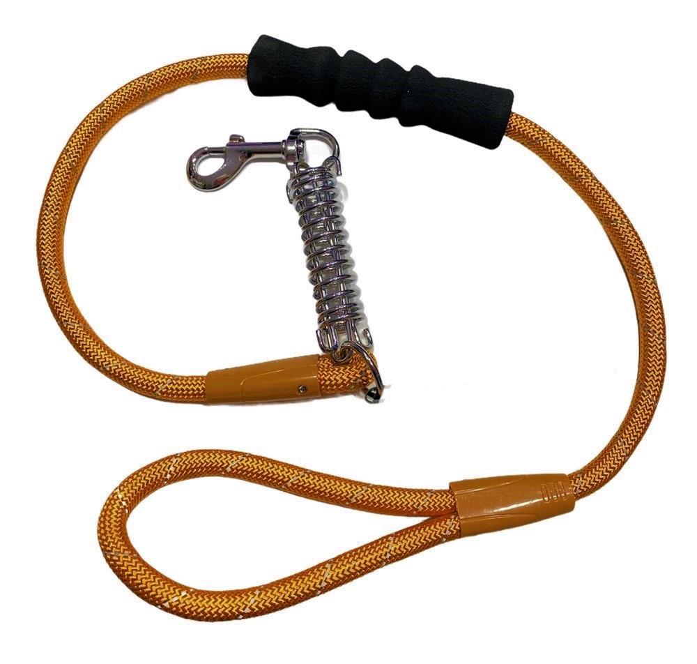 Nunbell Mustard Yaylı ve Reflektörlü Şok Gezdirme Kayışı 1,2 cm x 120 cm