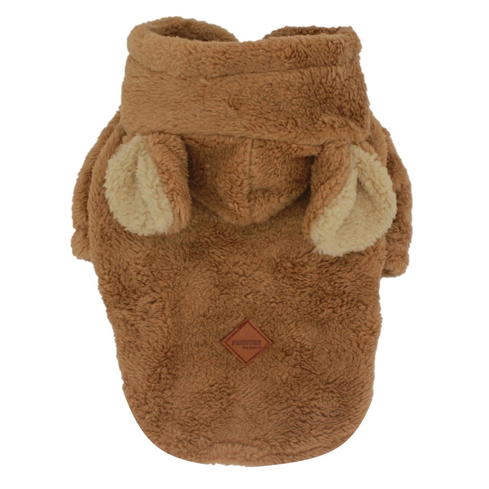 Pawstar Cute Teddy Bear Peluş Küçük Irk Köpek Sweatshirtü Mocca