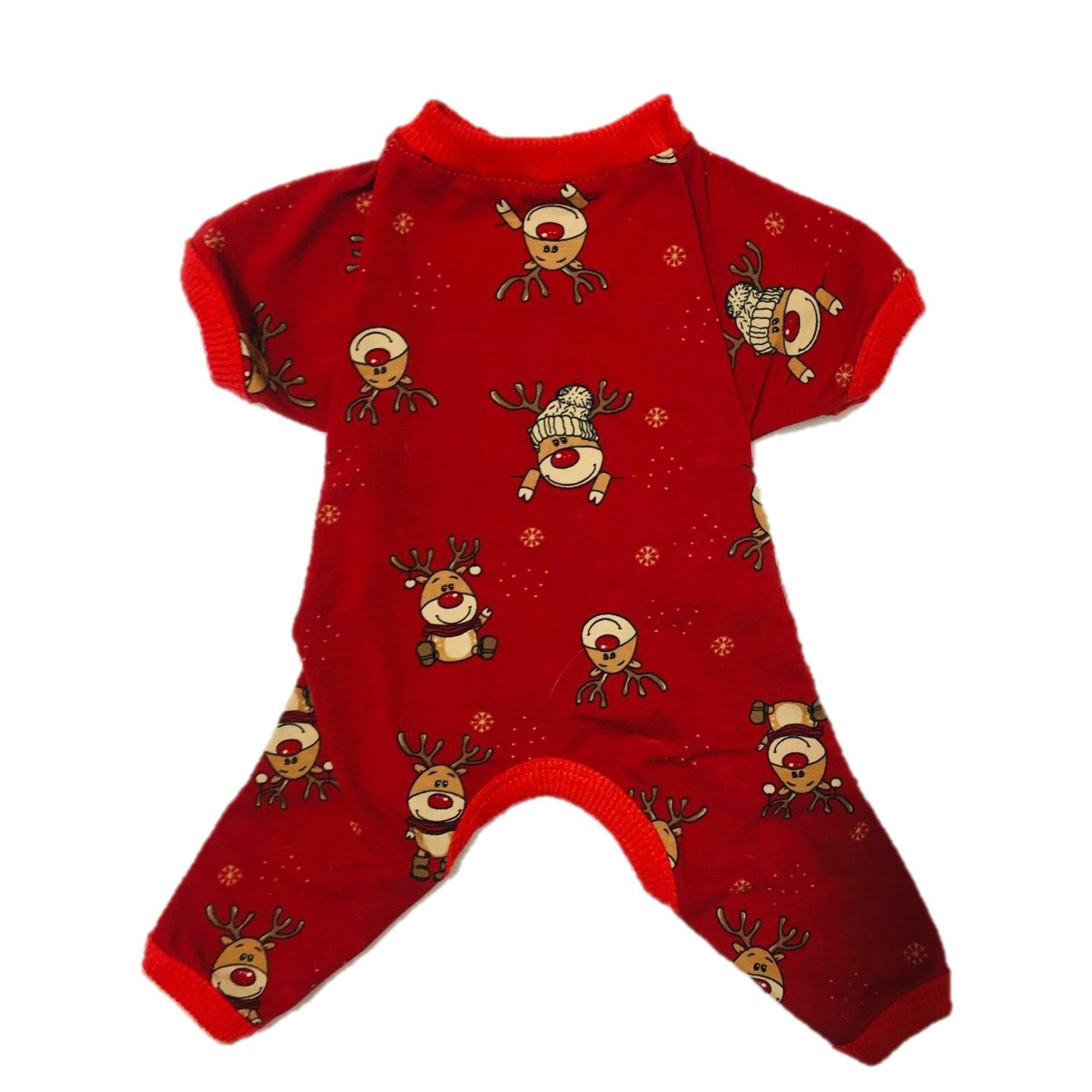 Gedyco Küçük Irk Köpek Yılbaşı Penye Tulum Pijama