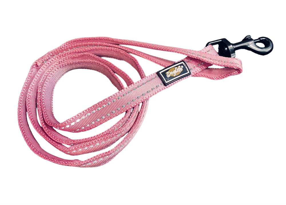 Pale Pink Reflektörlü Köpek Gezdirme Tasması (1,5 cm x 120 cm)