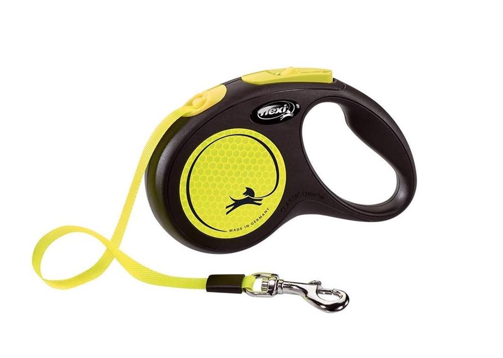 Flexi New Neon Sarı S 5 m Otomatik Şerit Gezdirme Tasması Max 15 kg