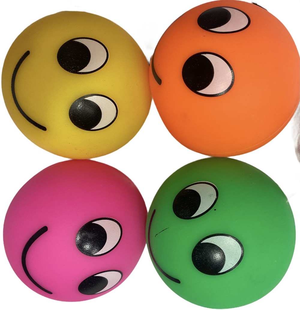 Sesli Smiley Plastik Köpek Oyuncağı 8 cm