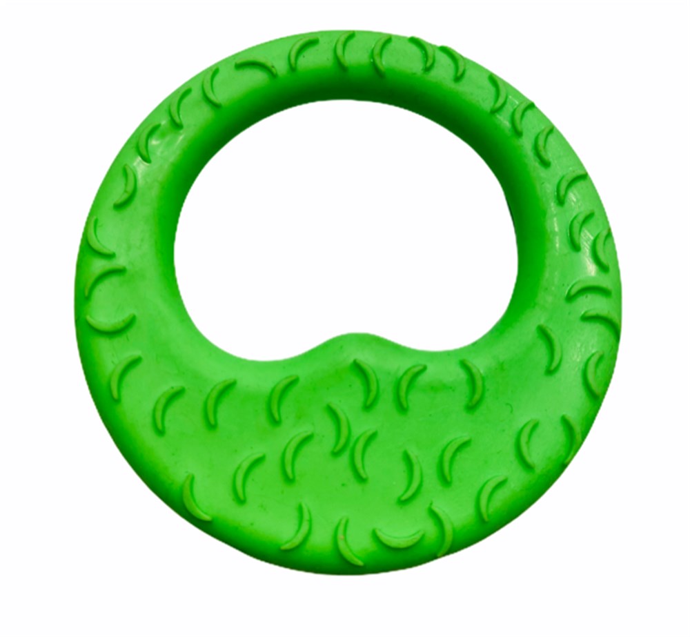 Doglife Yeşil Kauçuk Daire Köpek Diş Kaşıma Oyuncağı 8 cm