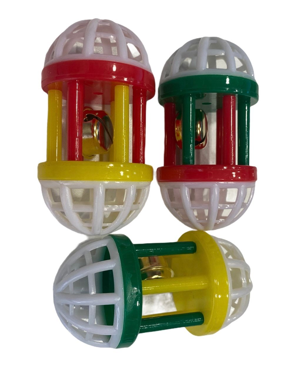 3'lü içi Çıngıraklı Elips Kedi Oyun Topu 8 cm