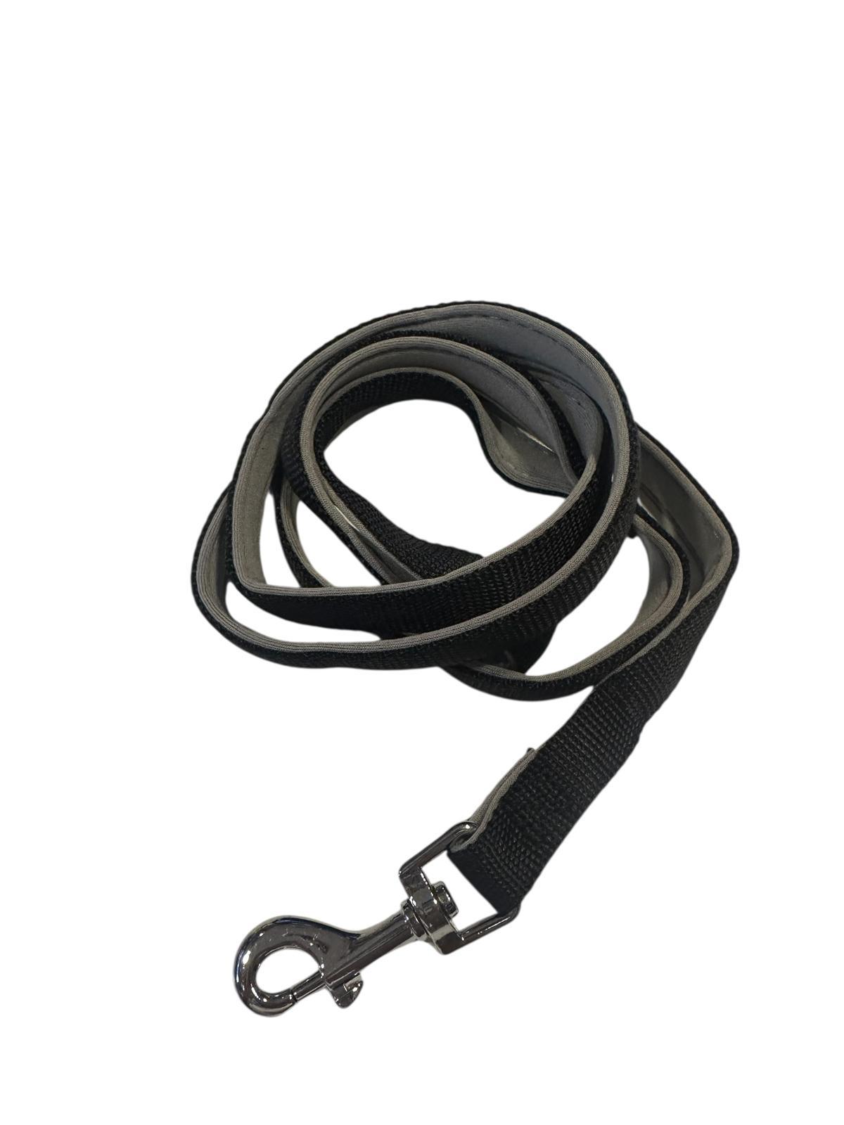 Maxilife Siyah Yumuşak Dokulu Köpek Gezdirme Tasması (1,5 cm x 120 cm)