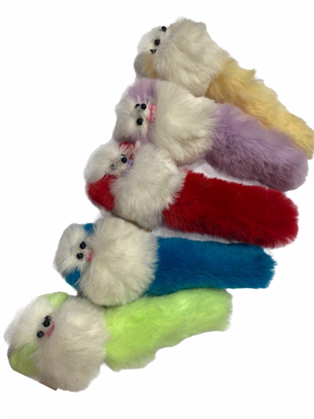 Papyonlu Uzun Kuyruklu Fare Kedi Oyuncağı 18 cm (1 adet)