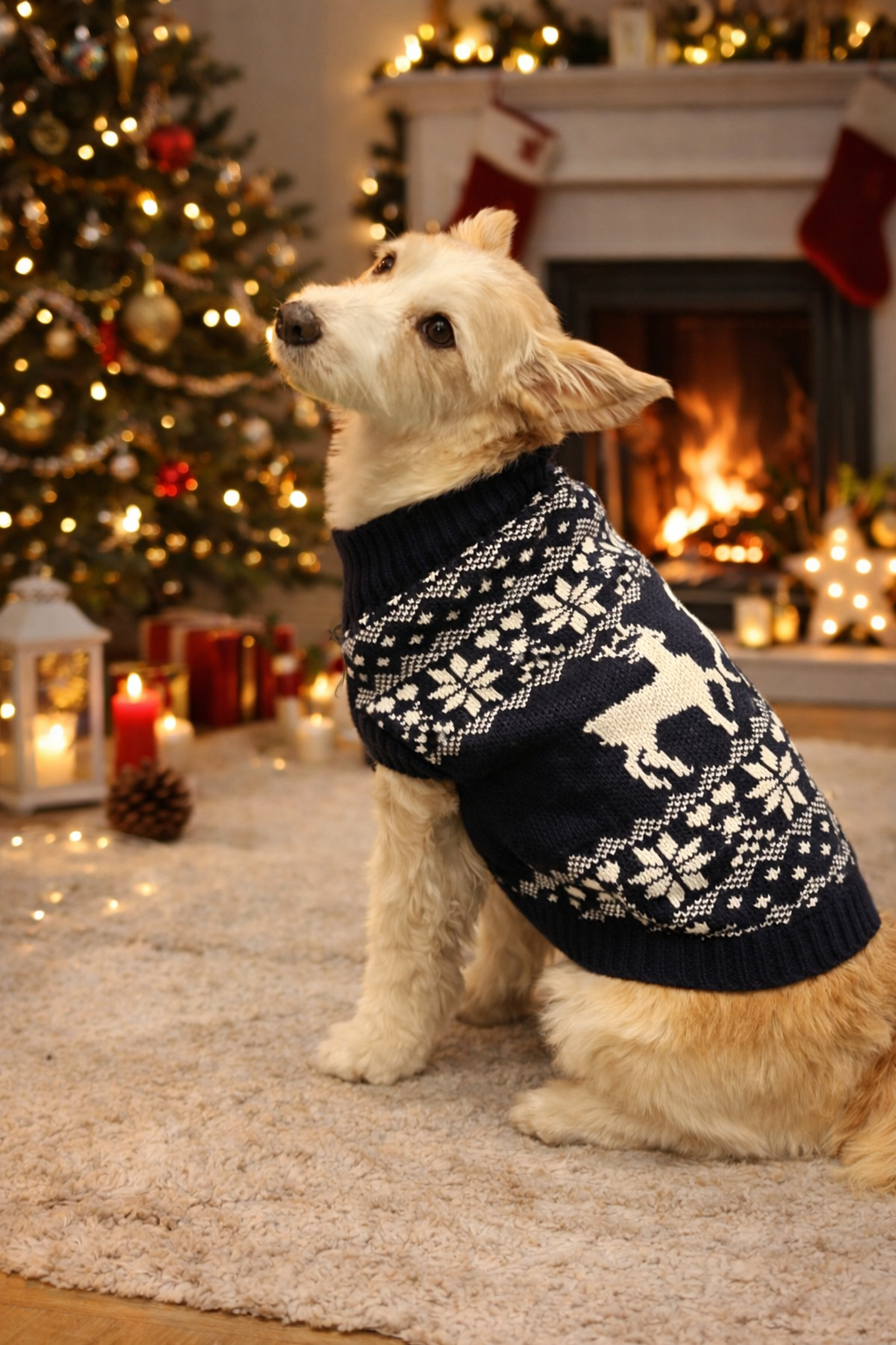 Alphadog Noel Navy Köpek Kazağı