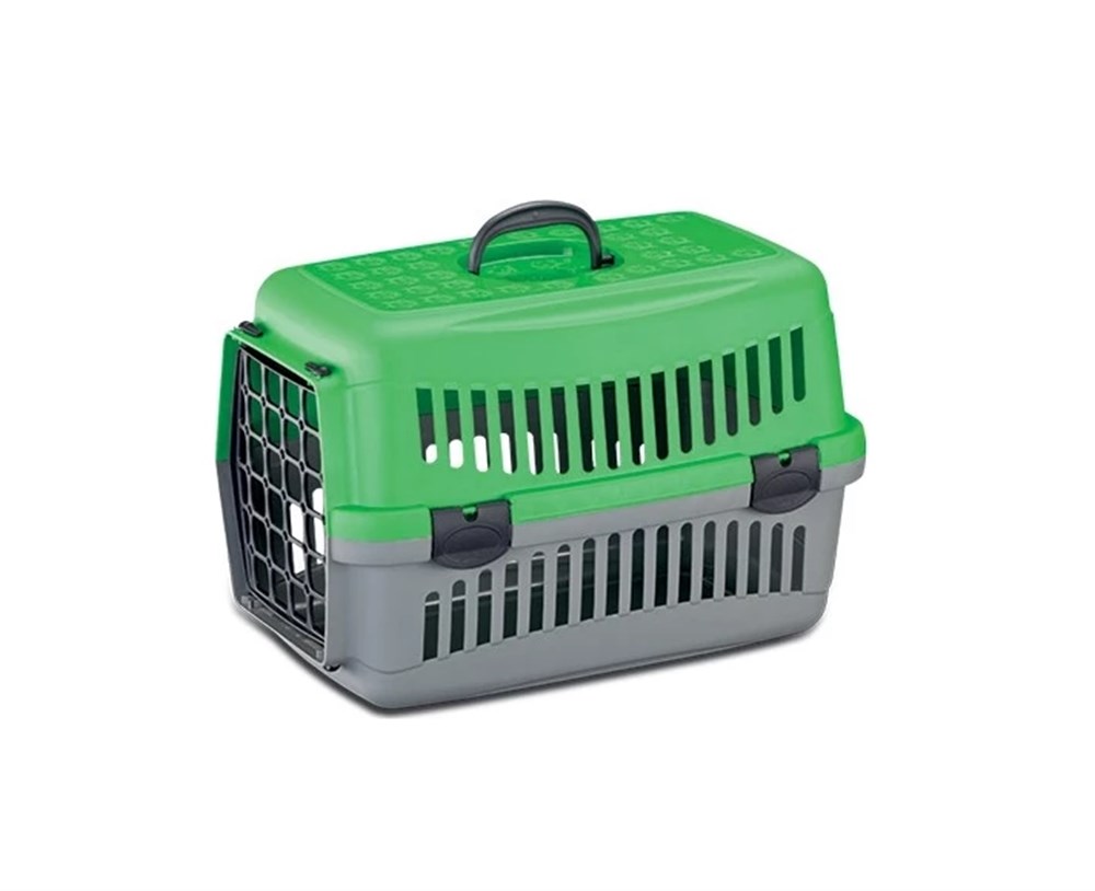 Plastik Kapılı Taşıma Çantası Yeşil 33x50x32 cm