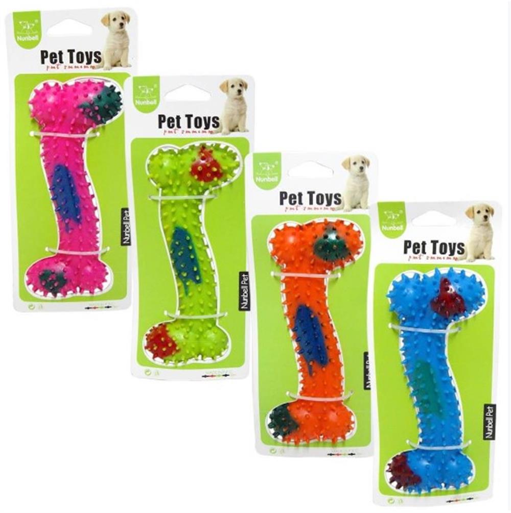 Nunbell Dikenli Kauçuk Kemik Köpek Oyuncağı 15 cm (1 Adet)