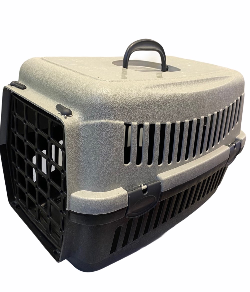 Plastik Kapılı Taşıma Çantası Bej 33x50x32 cm