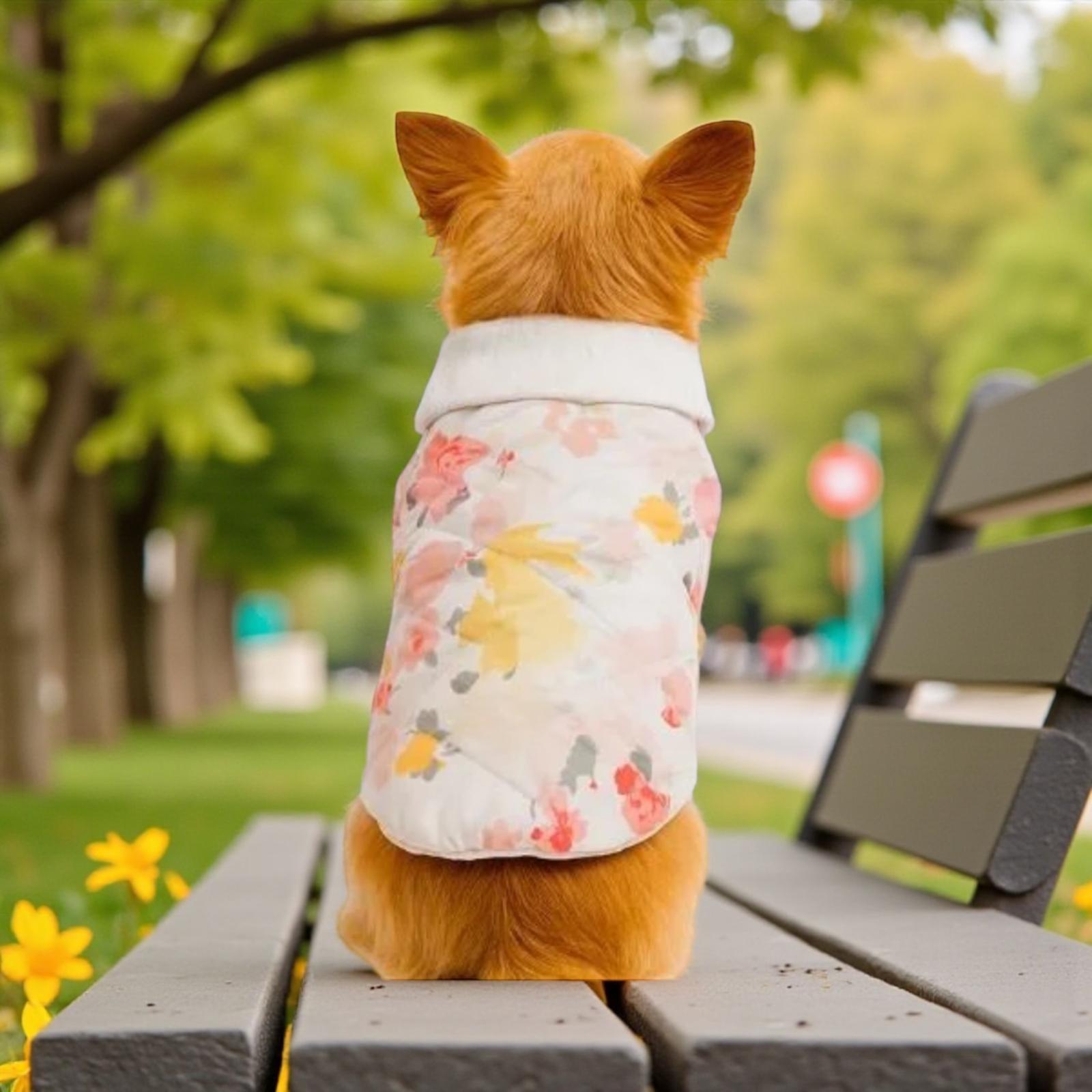 Gedyco Flowers Yumuşacık Baharlık Küçük Irk Köpek Yelek Yağmurluk