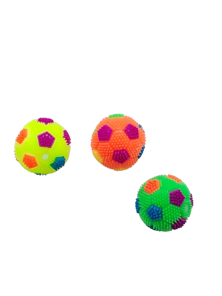 Işıklı ve Sesli Kirpi Top Köpek Oyuncağı 6,5 cm (1 Adet)