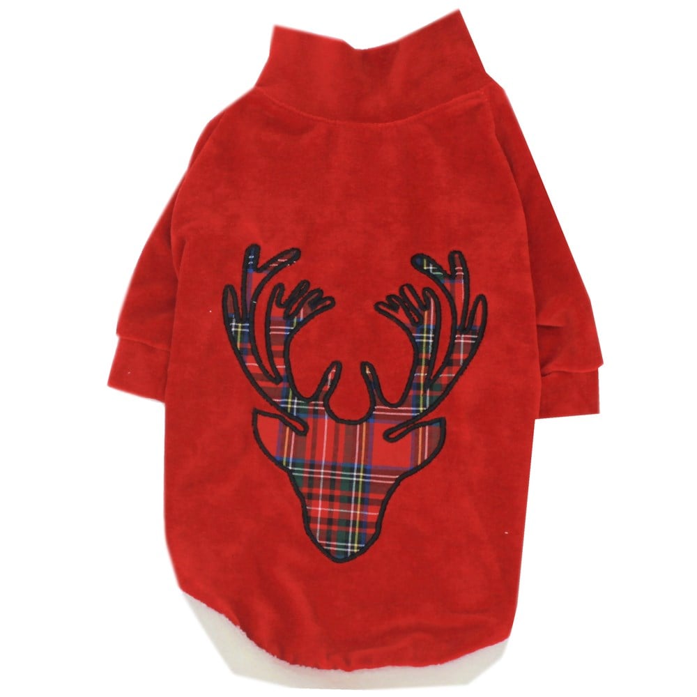 Pawstar Velvet Deer Küçük Köpek Yılbaşı Sweatshirtü