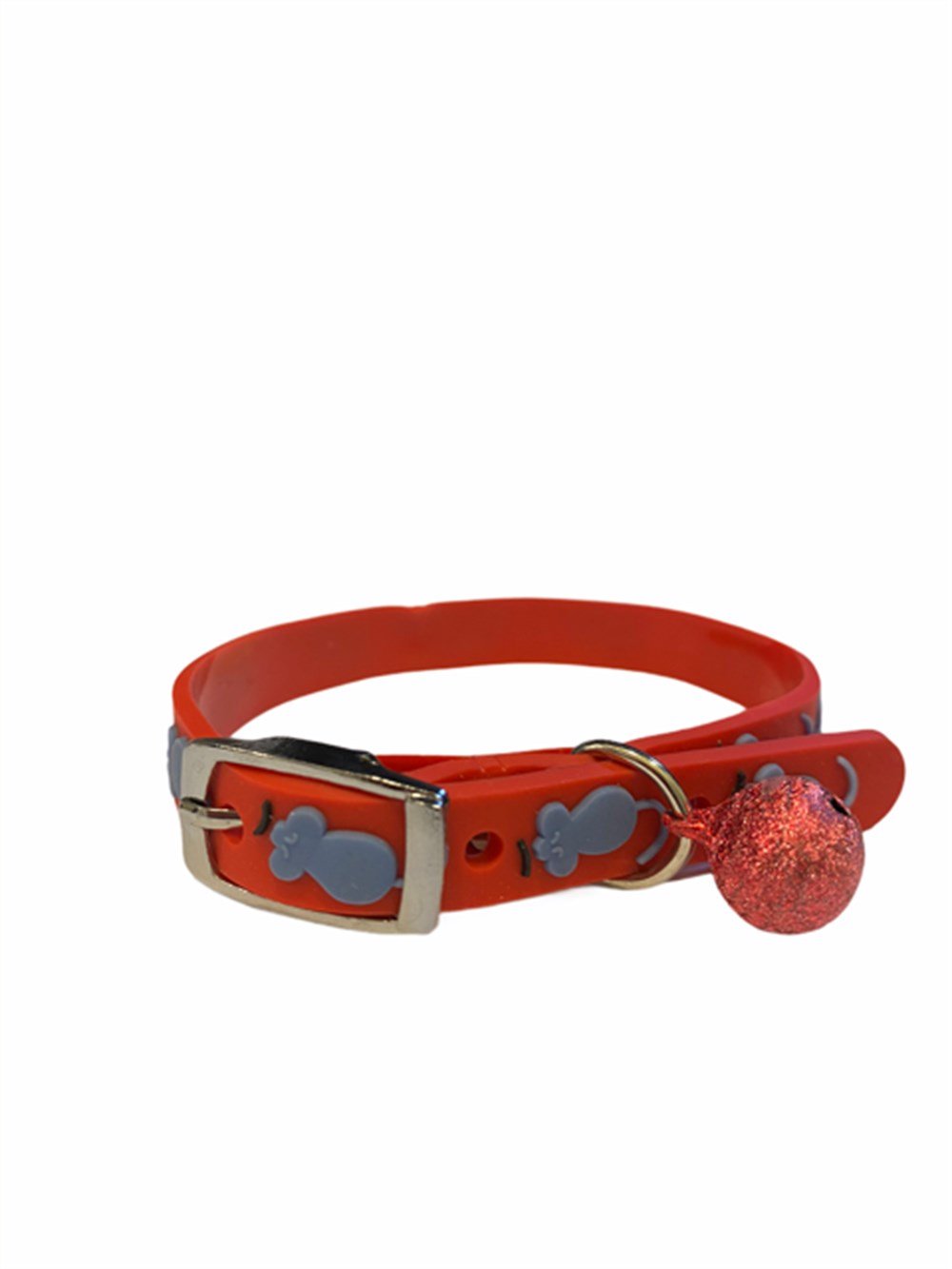 Kırmızı Silikon Zilli Kedi Boyun Tasması